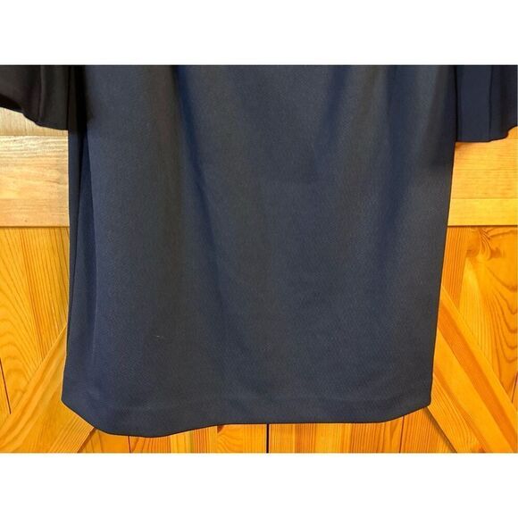 TRINA TURK MILEY OFF THE SHOULDER BELL SLEEVE DRESS NAVY SZ 6 NWT (4625) - Picture 3 of 8